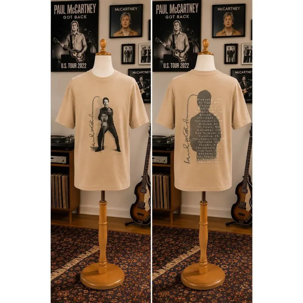 Vintage 2002 Paul McCartney AAA Tag Tour Band Tee Shirt Large